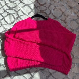 Forever 21 Vibrant Pink Crew Neck Sweater